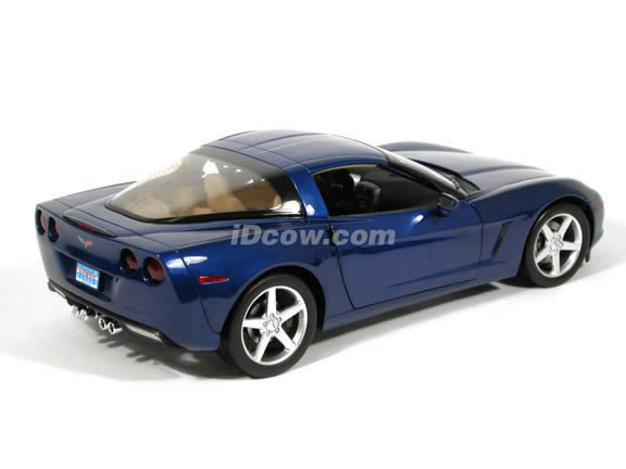 2005 Chevrolet Corvette C6 Coupe diecast model car 1:12 scale die cast by Hot Wheels - Blue