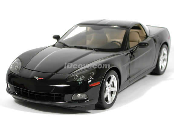 2005 Chevrolet Corvette C6 Coupe diecast model car 1:12 scale die cast by Hot Wheels - Black
