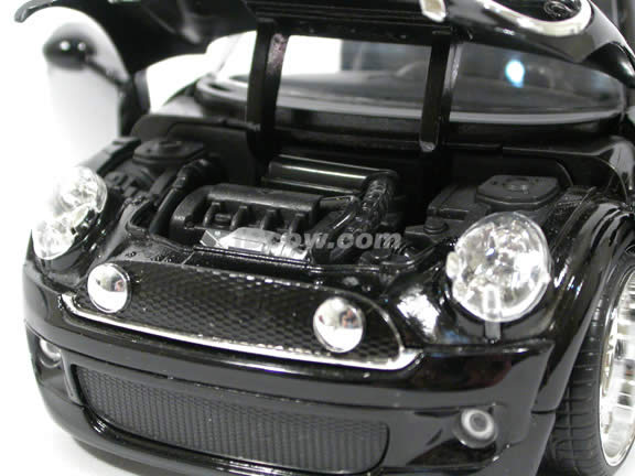 2007 Mini Cooper S diecast model car 1:24 scale die cast by Jada Toys - Black