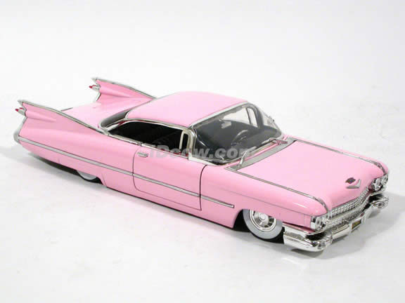 1959 Cadillac Coupe De Ville diecast model car 1:24 scale die cast by Jada Toys - Pink 50660