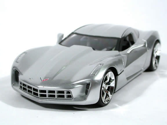 2009 Corvette Stingray Concept diecast model car 1:24 scale die cast by Jada Toys - Silver