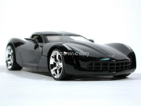 2009 Corvette Stingray diecast model car 1:24 scale die cast by Jada Toys - Black