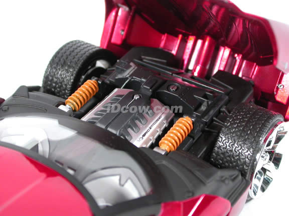 2009 Corvette Stingray diecast model car 1:24 scale die cast by Jada Toys - Metallic Red