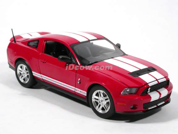 2010 Ford Shelby GT500 Mustang diecast model car 1:24 scale die cast by Shelby Collectibles - Red