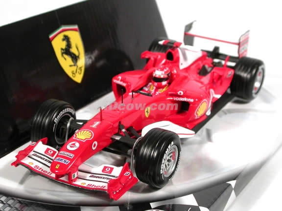 2004 Ferrari Formula One F1 Michael Schumacher diecast model car 1:24 scale die cast by Hot Wheels