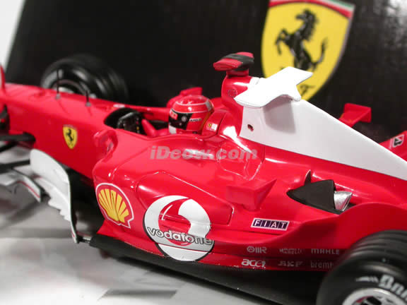 2004 Ferrari Formula One F1 Michael Schumacher diecast model car 1:24 scale die cast by Hot Wheels