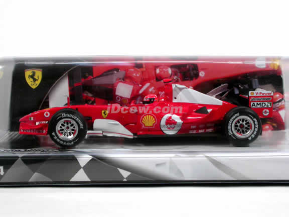 2005 Ferrari Formula One F1 #1 Michael Schumacher diecast model race car 1:24 die cast by Hot Wheels - J7520