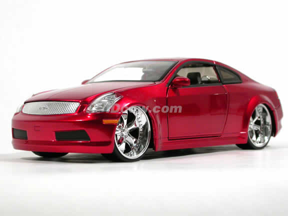 2005 Infiniti G35 diecast model car 1:24 scale die cast by Jada Toys - Candy Apple Red 90287