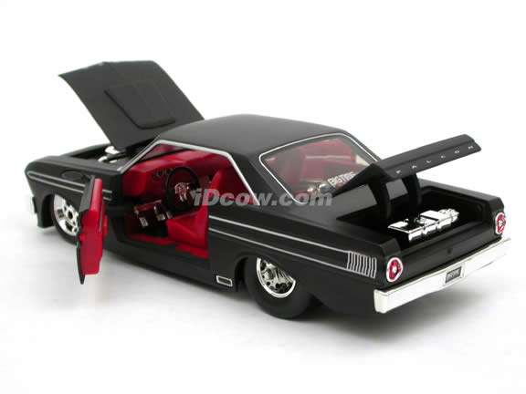 1964 Ford Falcon diecast model car 1:24 scale die cast by Jada Toys - Flat Black 90749