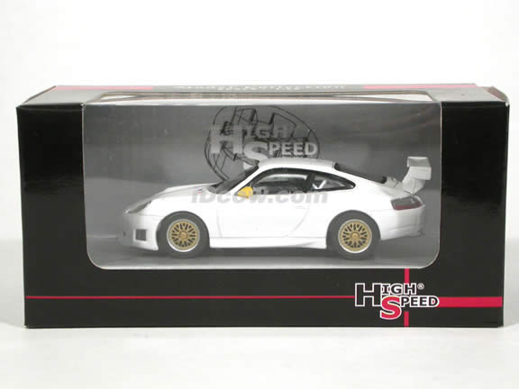 2000 Porsche GT3R diecast model car 1:43 scale die cast by High Speed - White