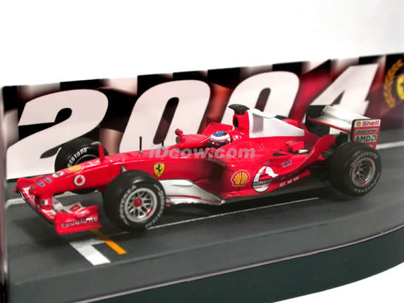 2004 Ferrari Formula One F1 Michael Schumacher Hungaroring 8.15.2004 Dual Set diecast model cars 1:43 scale diecast by Hot Wheels - Red Limited Edition
