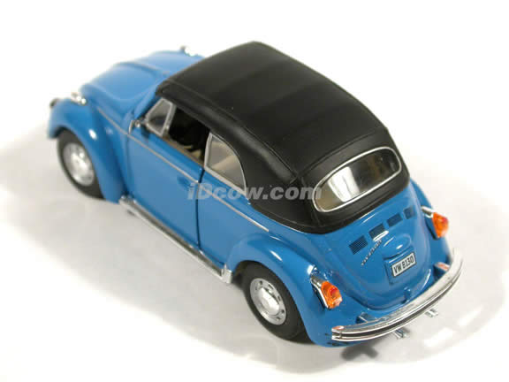 1970 Volkswagen Beetle Cabriolet diecast model car 1:43 scale die cast by Hongwell - Blue