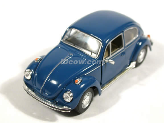 1970 Volkswagen Beetle diecast model car 1:43 scale die cast by Hongwell - Dark Blue