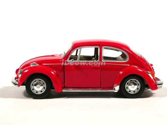 1970 Volkswagen Beetle diecast model car 1:43 scale die cast by Hongwell - Red