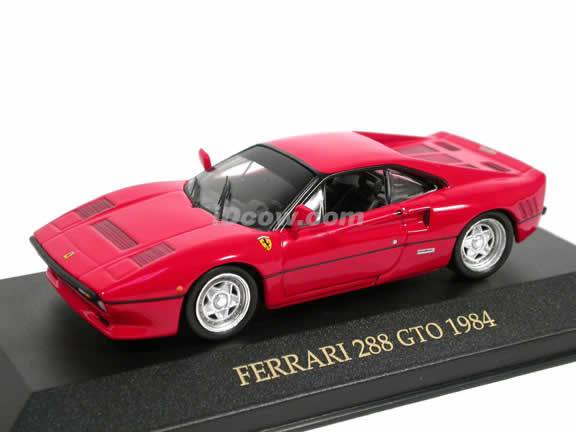 1984 Ferrari 288 GTO diecast model car 1:43 scale die cast by ixo - Red FER002