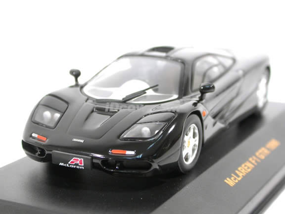 1996 McLaren F1 GTR diecast model car 1:43 scale die cast by ixo - Black MOC064