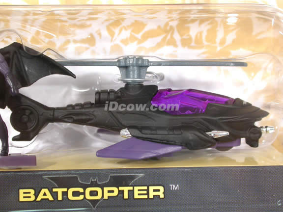 2005 Batman Begins Batcopter diecast model car 1:64 scale diecast by Hot Wheels - Black with Figure