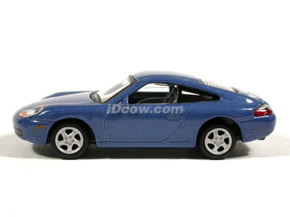 2000 Porsche 911 diecast model car 1:72 scale die cast by Hongwell - Blue