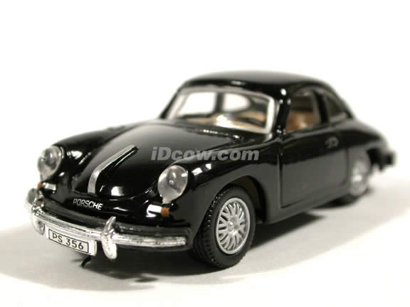 1961 Porsche 356B Coupe diecast model car 1:72 scale die cast by Hongwell - Black