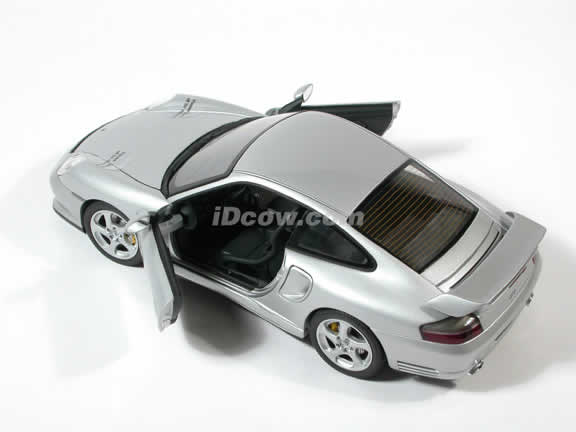 2002 Porsche 911 GT2 diecast model car 1:18 scale by AUTOart - Silver
