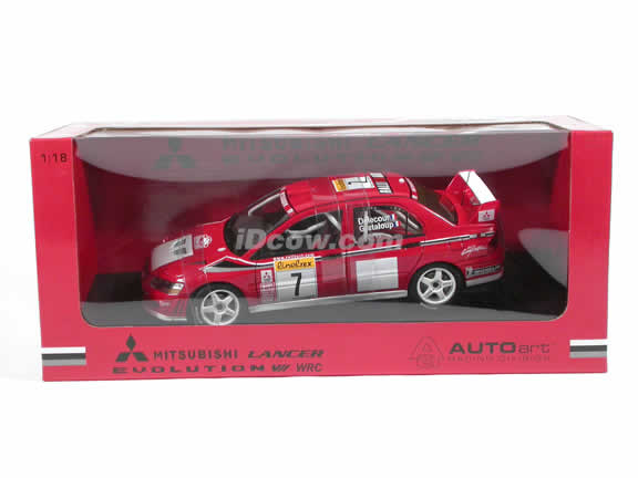 2002 Mitsubishi Lancer EVO VII WRC - #7 diecast model car 1:18 scale by AUTOart