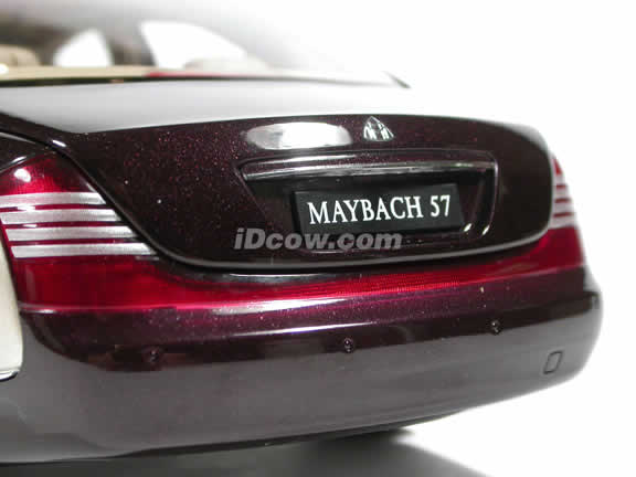 2003 Maybach 57 diecast model car 1:18 scale die cast by AUTOart - Ayers Rock Red, Rocky Mountain Brown Bright