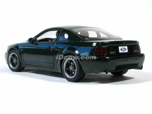 2001 Ford Mustang GT Bullitt diecast model car 1:18 scale by AUTOart - Dark Green