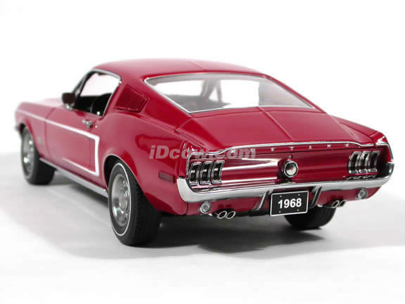 1968 Ford Mustang GT diecast model car 1:18 scale die cast by AUTOart - Red