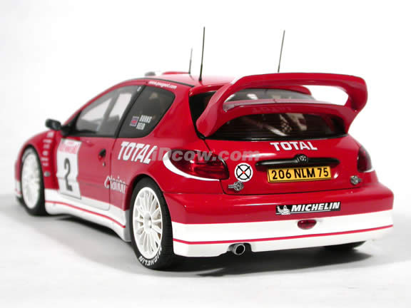 2003 Peugeot 206 WRC #2 diecast model car 1:18 scale die cast by AUTOart