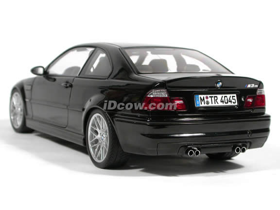 2003 BMW M3 CSL diecast model car 1:18 scale die cast by AUTOart - Black