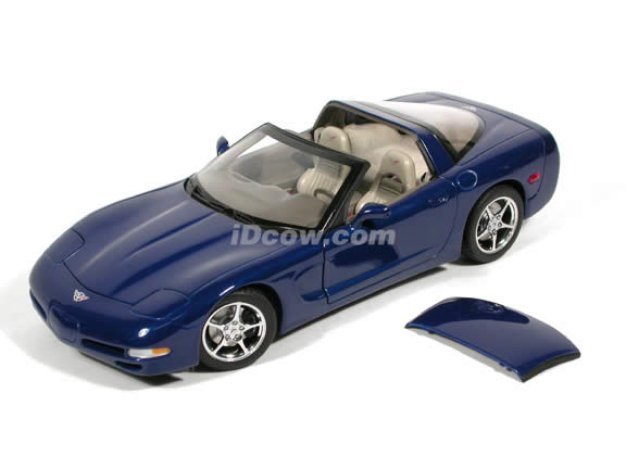 2004 Chevrolet Corvette diecast model car Commemorative Edition 1:18 scale die cast by AUTOart - Metallic Blue