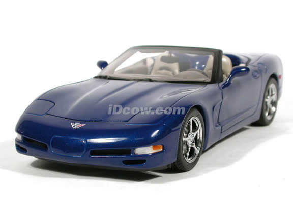 2004 Chevrolet Corvette Convertible diecast model car Commemorative Edition 1:18 scale die cast by AUTOart - Metallic Blue