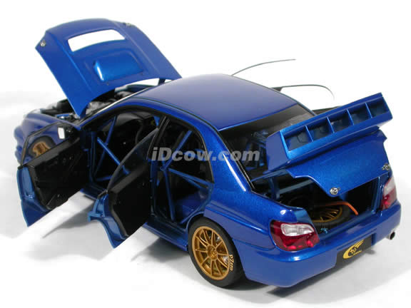 2003 Subaru Impreza WRC diecast model car 1:18 scale die cast by AUTOart - Blue