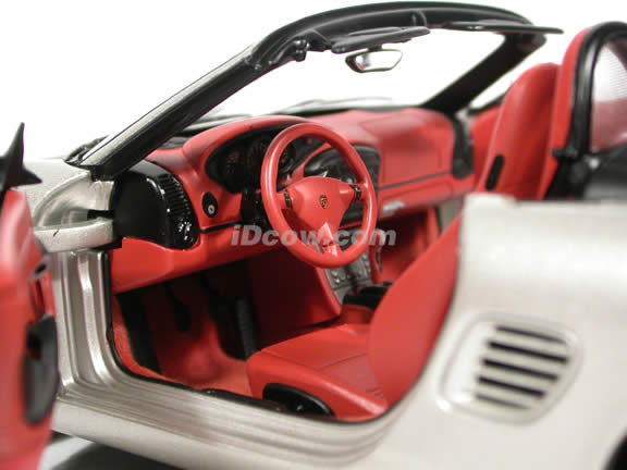 2004 Porsche Boxster S diecast model car 1:18 scale die cast by AUTOart - Silver