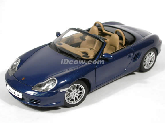 2004 Porsche Boxster S diecast model car 1:18 scale die cast by AUTOart - Lapis Blue