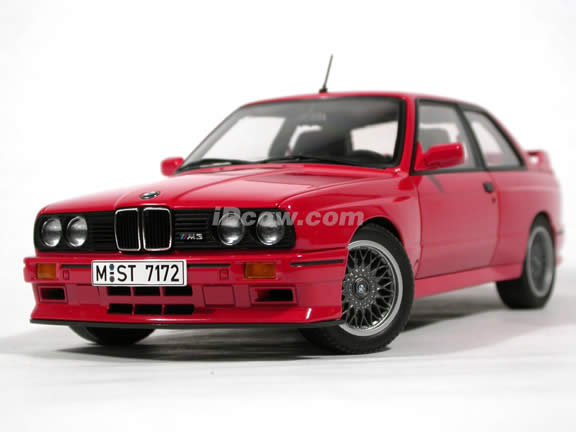 1990 BMW M3 diecast model car 1:18 scale Sport Evolution by AUTOart - Red