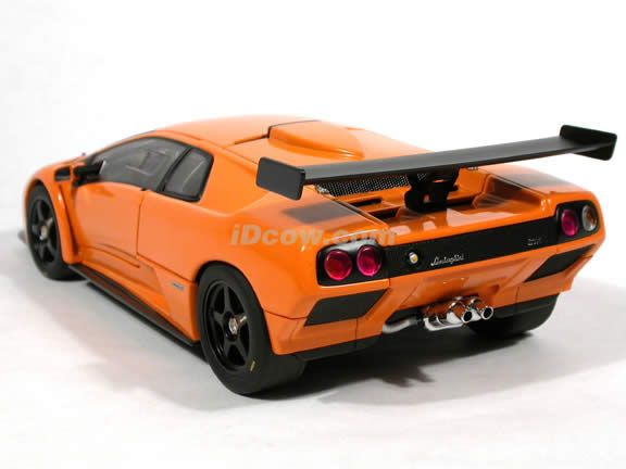 2000 Lamborghini Diablo GTR diecast model car 1:18 scale die cast by AUTOart - Orange