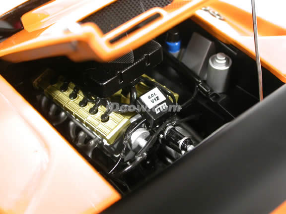 2000 Lamborghini Diablo GTR diecast model car 1:18 scale die cast by AUTOart - Orange