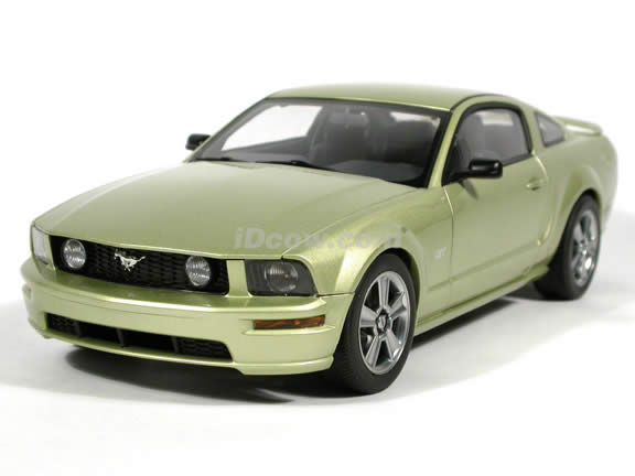 2005 Ford Mustang GT diecast model car 1:18 scale die cast by AUTOart - Legend Lime Limited 1 of 3000