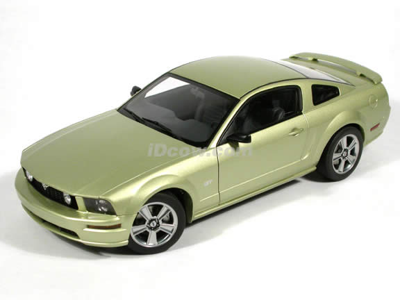 2005 Ford Mustang GT diecast model car 1:18 scale die cast by AUTOart - Legend Lime Limited 1 of 3000