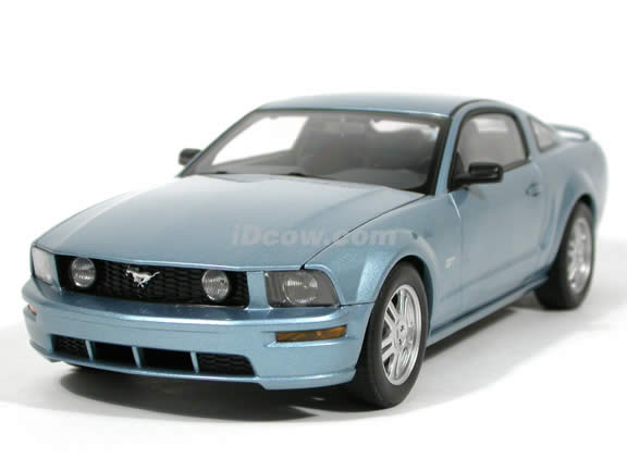 2005 Ford Mustang GT diecast model car 1:18 scale die cast by AUTOart - Windveil Blue 1 of 6000