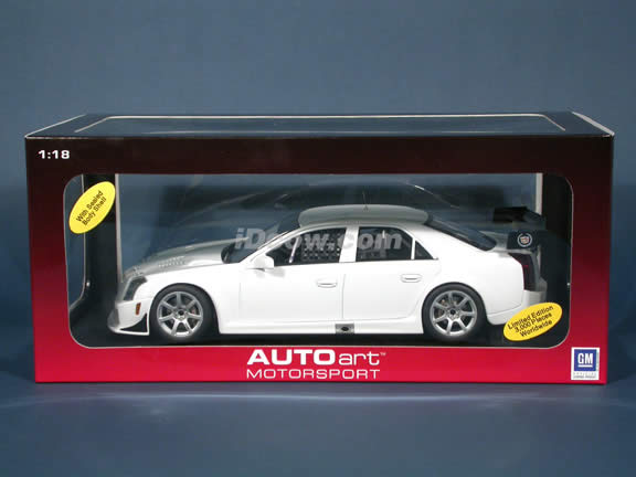 2004 Cadillac CTS-V SCCA World Challenge GT diecast model car 1:18 scale die cast by AUTOart - Plain Body White