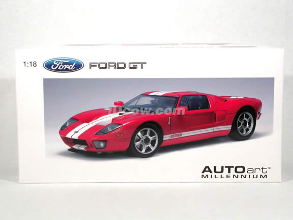 2005 Ford GT diecast model car 1:18 scale die cast by AUTOart - Red