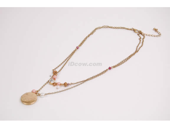 Vintage locket with beads Necklace