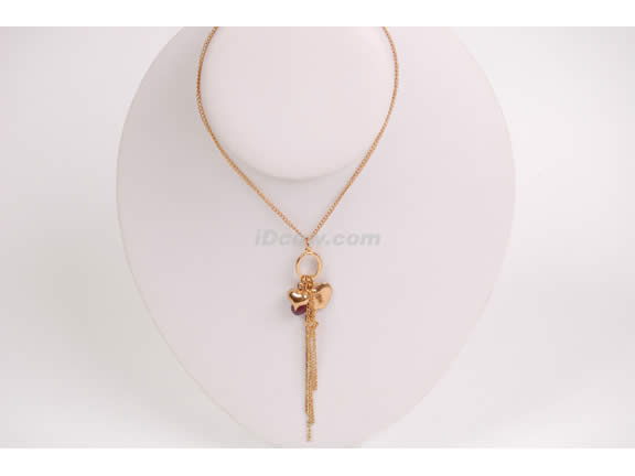 Charm cluster with chain fringe Necklace