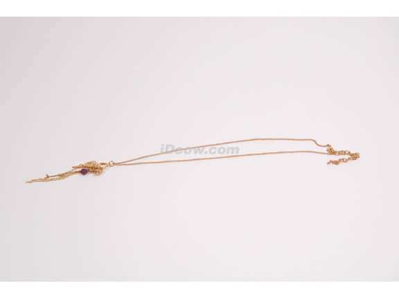 Charm cluster with chain fringe Necklace