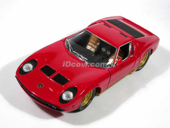 1967 Lamborghini Miura diecast model car 1:18 die cast by Anson - Red