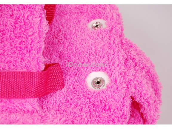 Posh Animal Rolling Backpack with Pink Poodle Plush