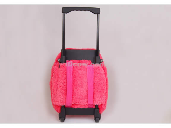 Posh Animal Rolling Backpack with Pony Plush - Hot Pink