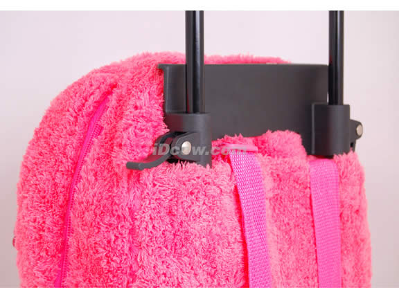 Posh Animal Rolling Backpack with Pony Plush - Hot Pink